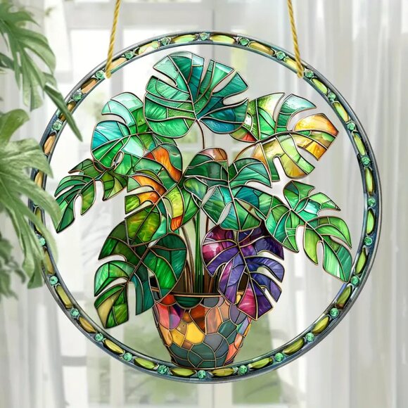 8" Potted Plant Suncatcher - Picture 3 of 3